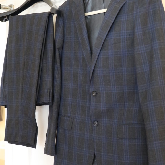 Men's Suit - Blue-pinstriped (38S), Canaletto - Made in Italy - Picture 4 of 11